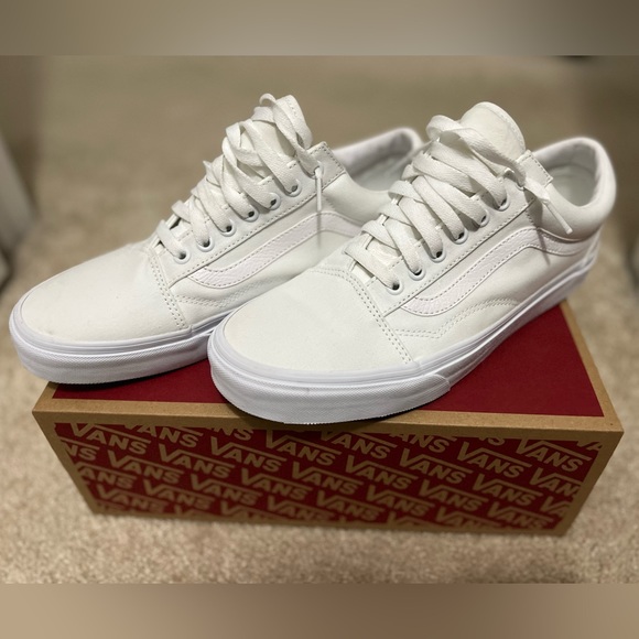 Vans Old Skools, White, Size 10 - Picture 1 of 5